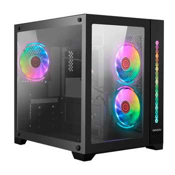 Корпус GINZZU V350 RGB CRC6  FAN12CM RGB*3