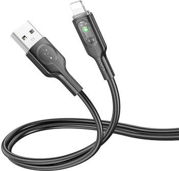 Кабель HOCO U120 iP USB  1.2м черный коробка