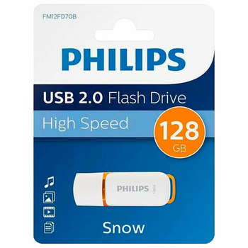 Flash-носитель Philips Флеш-диск 128GB SNOW, разъем USB 2.0, желтый, FM12FD70B/97