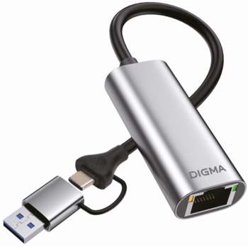 Сетевая карта Digma Сетевой адаптер Gigabit Ethernet DLA-GEUC01 USB 3.0