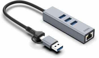 Сетевая карта Digma Сетевой адаптер Gigabit Ethernet DLA-GEUCH3 USB 3.0