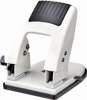 Дырокол KW-TRIO Cool Heavy Duty 09865WHITE макс.:40лист. металл белый отв.:2 с линейкой