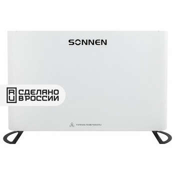 SONNEN Обогреватель-конвектор ONYX-1000.1, 1000 Вт, Х-образный нагревательный элемент, белый, сделано в России, 457629