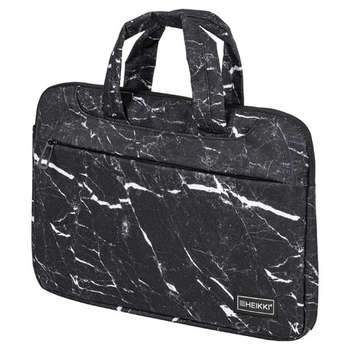 Сумка HEIKKI портфель STYLE  с отделением для ноутбука 13-14", 3 кармана, черная, 26х36х3 см, 272606