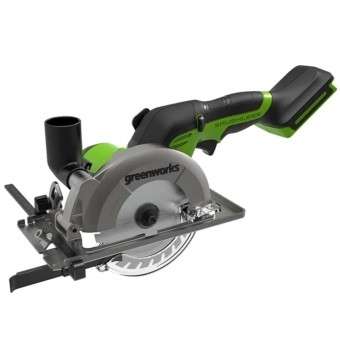 Пила GREENWORKS G24MCS Циркулярная мини аккумуляторная, 24V, бесщеточная, без АКБ и ЗУ [1501207]